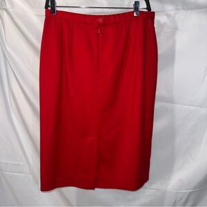 Womens P Size 14 Vintage Red Pendleton Virgin Wool Skirt Lined USA NWOT